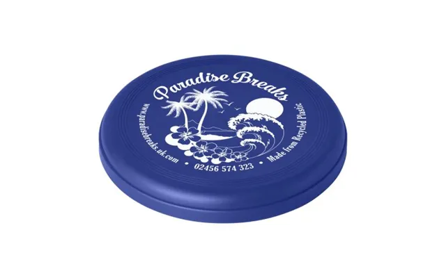 Promotional Crest Recycled Frisbee Blue Branded With Your Logo