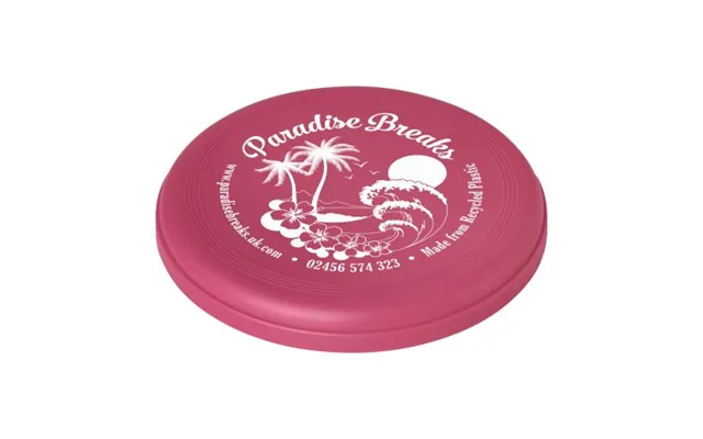 Promotional Crest Recycled Frisbee Magenta Branded With Your Logo