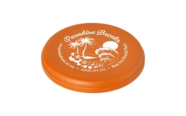 Promotional Crest Recycled Frisbee Orange Branded With Your Logo