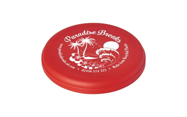 Promotional Crest Recycled Frisbee Red Branded With Your Logo