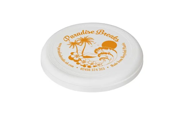 Promotional Crest Recycled Frisbee White Branded With Your Logo