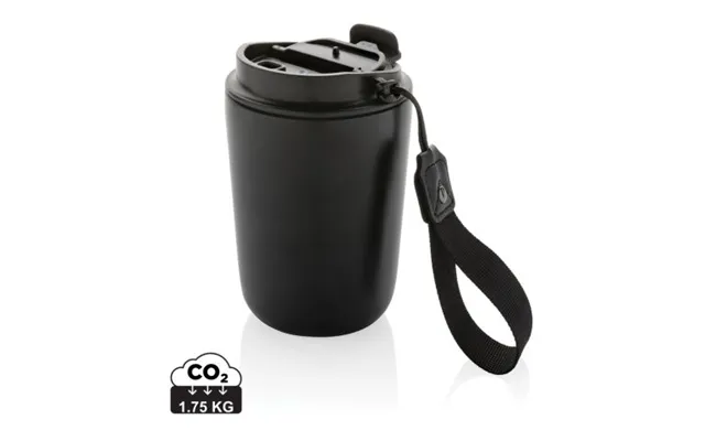 Promotional Cuppa Rcs Re-steel Vacuum Tumbler With Lanyard Black Branded With Your Logo product image