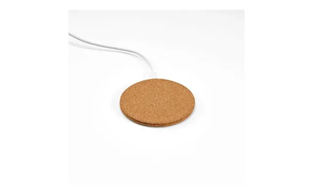 Promotional Descartes Wireless Charger Cork 15w. Usb-c Port Natural Branded With Your Logo