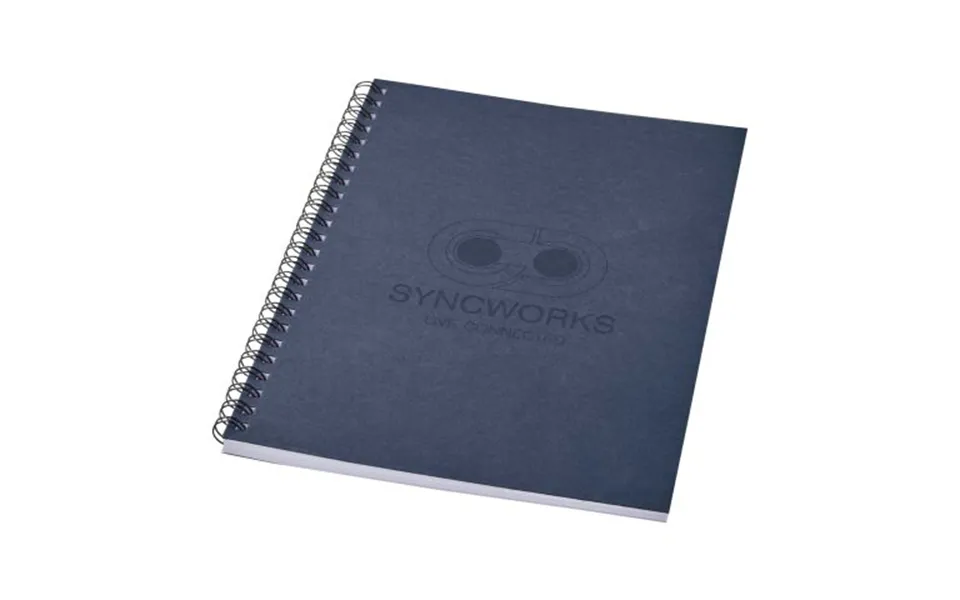 Promotional Desk-mate A5 Colour Spiral Notebook Dark Blue Branded With Your Logo