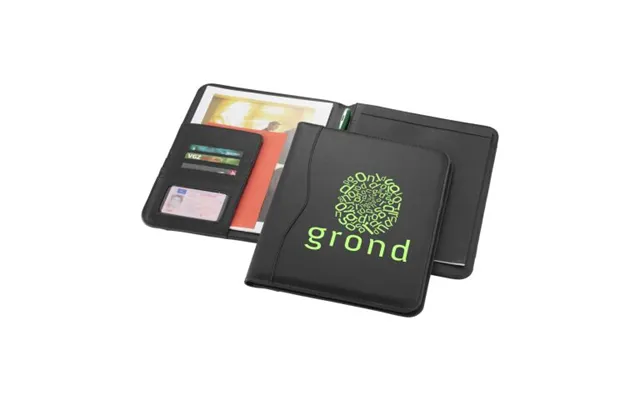 Promotional Ebony A4 Portfolio Solid Black Branded With Your Logo