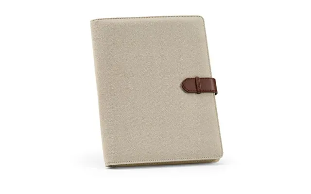 Promotional Eliot A4 Folder Rcotton. 64 Fsc Sheet Notepad And Rpu Closure Natural Branded With Your Logo