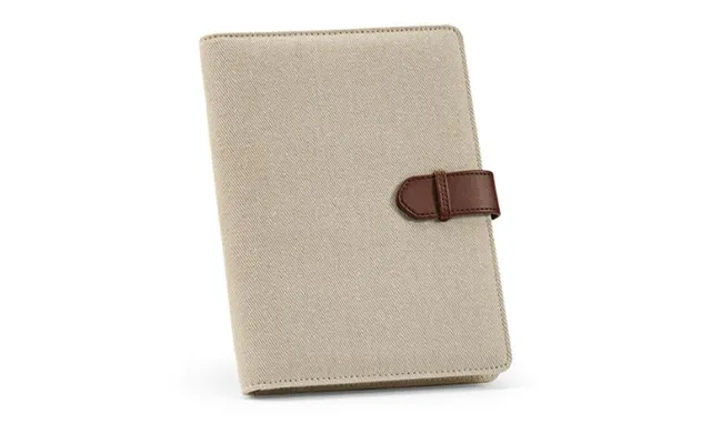 Promotional Eliot A5 Folder Rcotton. 64 Fsc Sheet Notepad And Rpu Closure Natural Custom Branded Merch With Logo For Bul