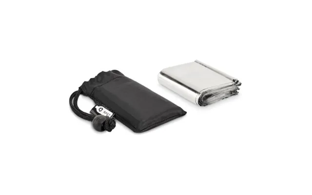Promotional Emergency Blanket In A Pouch Black Branded With Your Logo