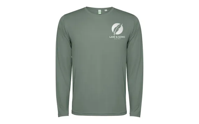 Promotional Estoril Long Sleeve Kids T-shirt Laurel Green Branded With Your Logo