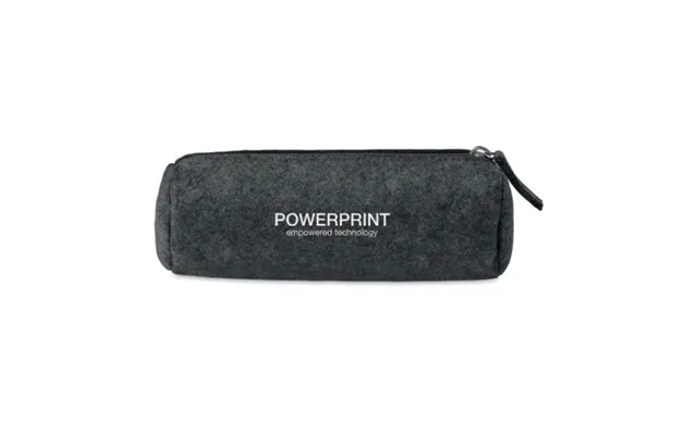 Promotional Felt Zippered Pencil Case Grey Branded With Your Logo