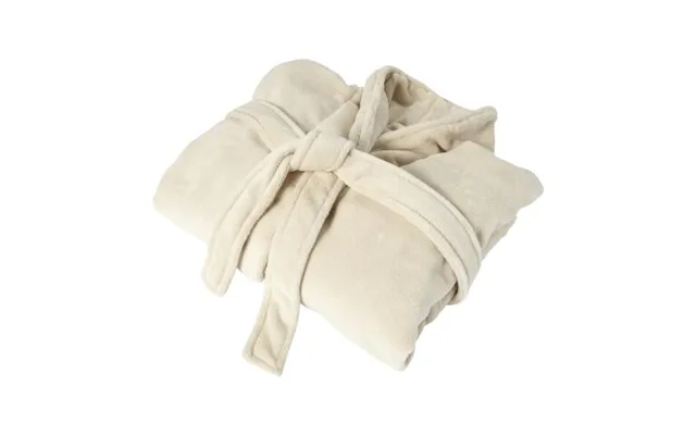 Promotional Fleece 210 Gr M Bathrobe Derek Beige Branded With Your Logo product image