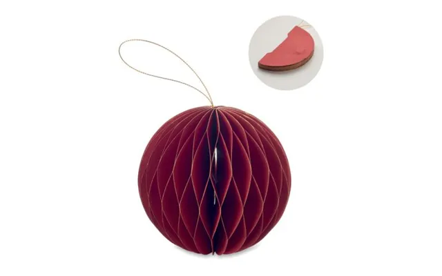 Promotional Foldable Xmas Bauble Hanger Red Branded With Your Logo