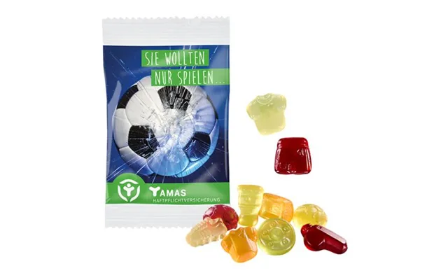 Promotional Fruit Gum Standard 15 G In A Compostable Bag Transparent Branded With Your Logo