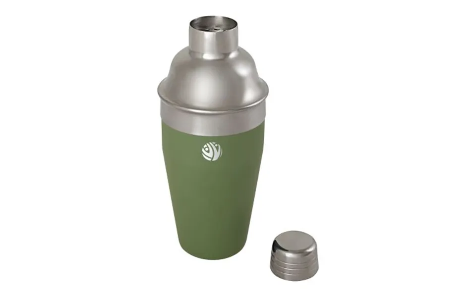 Promotional Gaudie Recycled Stainless Steel Cocktail Shaker Heather Green Branded With Your Logo