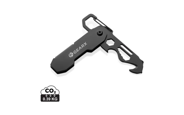 Promotional Gear X Foldable Edc Tool With Carabiner And Parcel Cutter Black Custom Branded Merch With Logo For Bulk Corp
