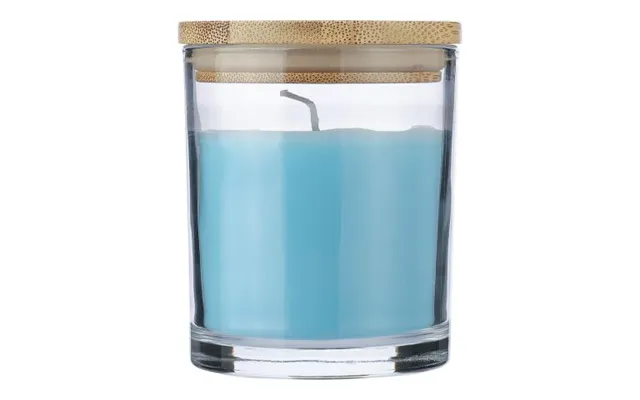 Promotional Glass Candle Riven Light Blue Custom Branded Merch With Logo For Bulk Corporate Gifts product image