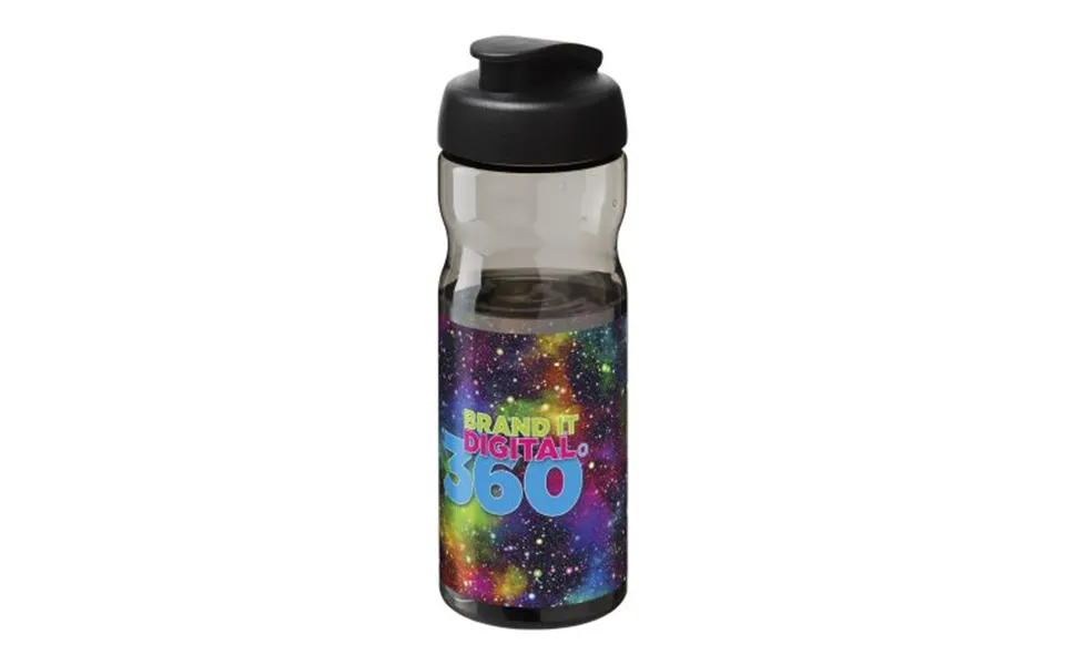 Promotional H2o Active Base Tritan 650 Ml Flip Lid Sport Bottle Charcoal-solid Black Branded With Your Logo