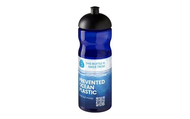 Promotional H2o Active Eco Base 650 Ml Dome Lid Sport Bottle Blue-solid Black Branded With Your Logo