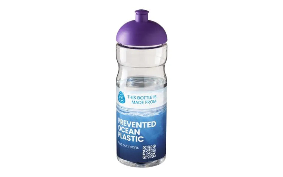 Promotional H2o Active Eco Base 650 Ml Dome Lid Sport Bottle Transparent-purple Branded With Your Logo