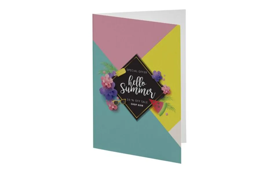 Promotional Herald A6 Greeting Card White Branded With Your Logo