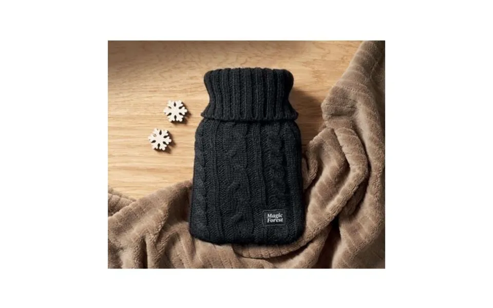 Promotional Hot Water Bottle 400ml Black Branded With Your Logo