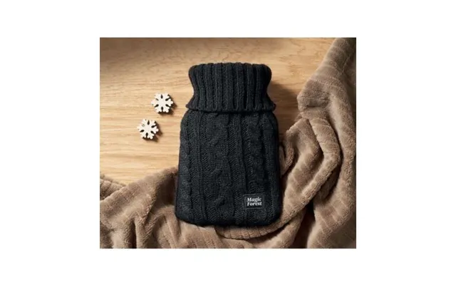 Promotional Hot Water Bottle 400ml Black Custom Branded Merch With Logo For Bulk Corporate Gifts product image