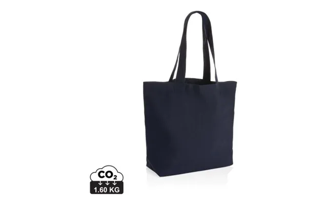 Promotional Impact Aware 240 Gsm Rcanvas Shopper W Pocket Undyed Navy Branded With Your Logo