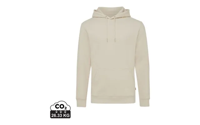 Promotional Iqoniq Torres Recycled Cotton Hoodie Undyed Natural Raw 4xl Custom Branded Merch With Logo For Bulk Corporat product image