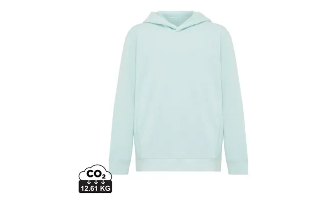 Promotional Iqoniq Yengo Kids Recycled Cotton Hoodie With Sidepockets Crushed Mint Branded With Your Logo