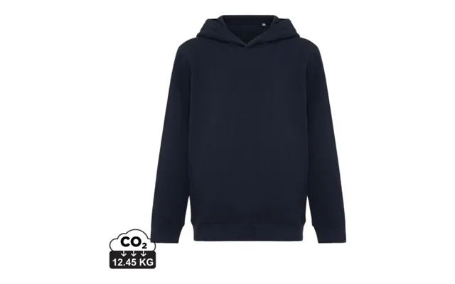 Promotional Iqoniq Yengo Kids Recycled Cotton Hoodie With Sidepockets Navy 3-4