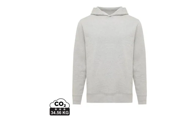 Promotional Iqoniq Yengo Recycled Cotton Hoodie With Sidepockets Light Heather Grey Branded With Your Logo product image