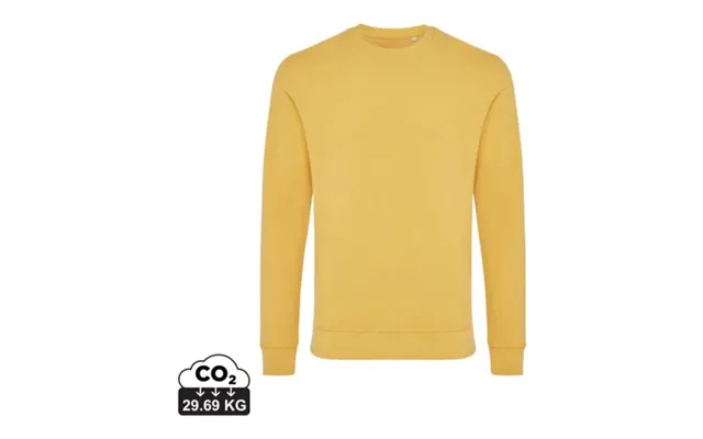 Promotional Iqoniq Zion Recycled Cotton Crew Neck Ochre Yellow Branded With Your Logo