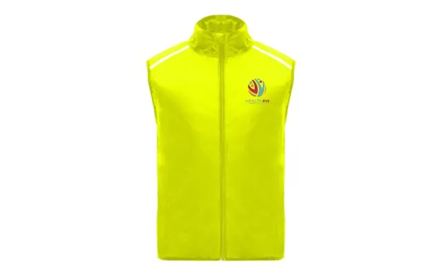 Promotional Jannu Unisex Lightweight Running Bodywarmer Fluor Yellow Branded With Your Logo