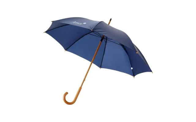Promotional Jova 23 Umbrella With Wooden Shaft & Handle Deep Blue Branded With Your Logo product image