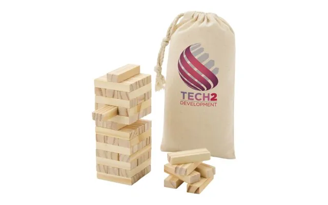 Promotional Jumble Wooden Toppling Tower Game Natural Branded With Your Logo