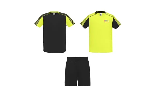 Promotional Juve Kids Sports Set Fluor Yellow-solid Black Branded With Your Logo