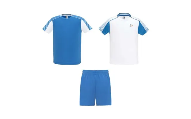 Promotional Juve Kids Sports Set White-royal Blue Branded With Your Logo