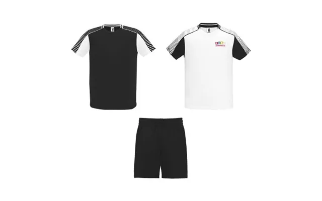 Promotional Juve Kids Sports Set White-solid Black Branded With Your Logo