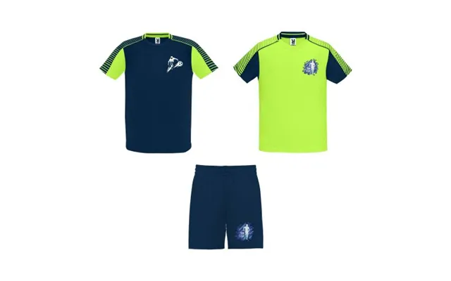 Promotional Juve Unisex Sports Set Fluor Green-navy Blue Branded With Your Logo