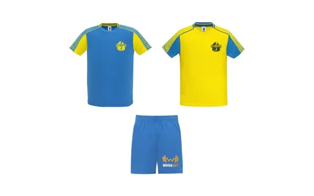 Promotional Juve Unisex Sports Set Yellow-royal Blue Branded With Your Logo