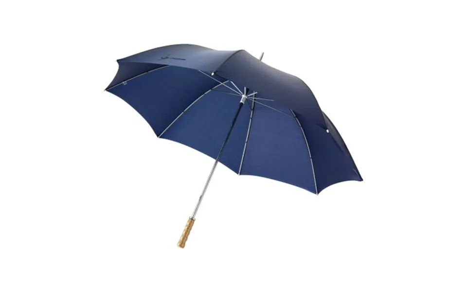 Promotional Karl 30 Golf Umbrella With Wooden Handle Deep Blue Branded With Your Logo