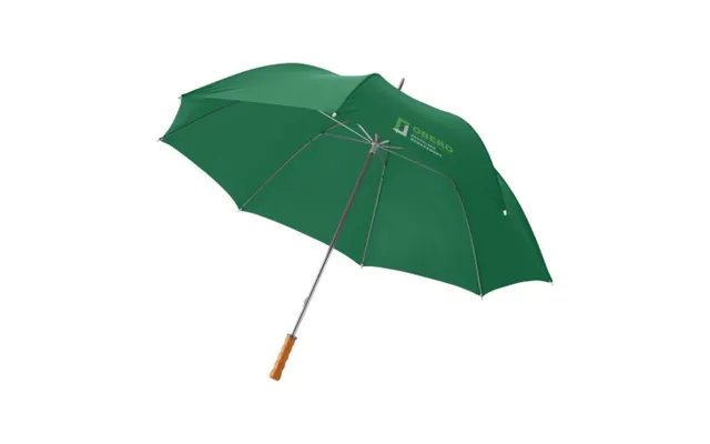 Promotional Karl 30 Golf Umbrella With Wooden Handle Green Branded With Your Logo