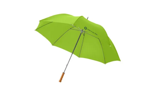 Promotional Karl 30 Golf Umbrella With Wooden Handle Lime Branded With Your Logo