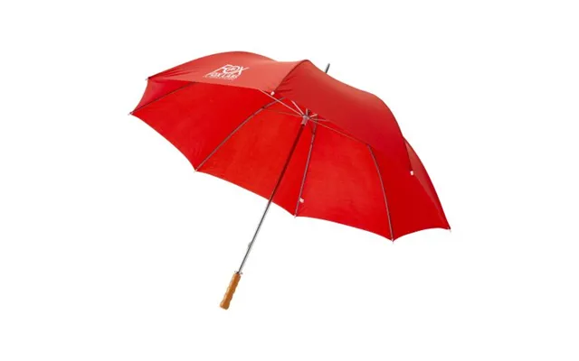 Promotional Karl 30 Golf Umbrella With Wooden Handle Red Branded With Your Logo