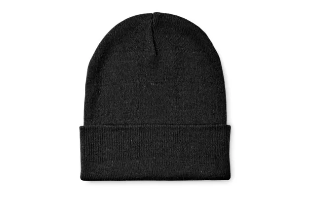 Promotional Knitted Beanie With Cuff Black Branded With Your Logo