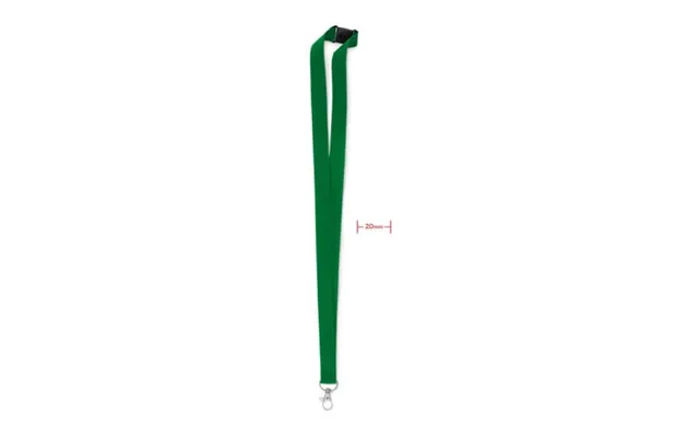 Promotional Lanyard Hook And Buckle 20 Mm Green Custom Branded Merch With Logo For Bulk Corporate Gifts