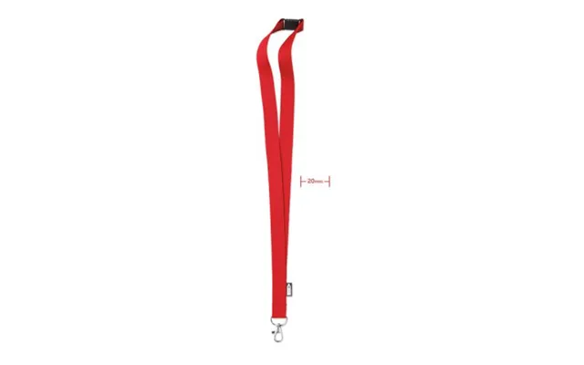 Promotional Lanyard In Rpet 20 Mm Red Branded With Your Logo