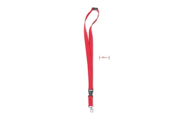 Promotional Lanyard With Metal Hook 20 Mm Red Branded With Your Logo