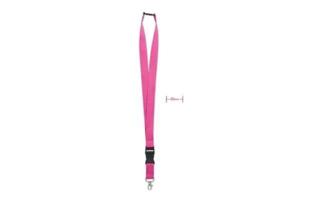 Promotional Lanyard With Metal Hook 25mm Fuchsia Branded With Your Logo