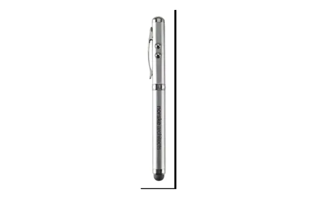 Promotional Laser Pointer Touch Pen Matt Silver Custom Branded Merch With Logo For Bulk Corporate Gifts